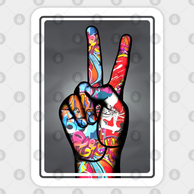 V sign Sticker by MARK ASHKENAZI